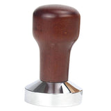 51-58mm Stainless Coffee Tamper Powder Wood Handle Barista Parts 53mm brown