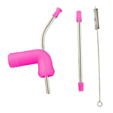 Beer Snorkel Drink Bong Funnel Bottle Adapter Party Straw Tool Pink