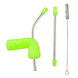 Beer Snorkel Drink Bong Funnel Bottle Adapter Party Straw Tool Green