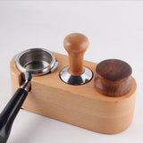 Barista Wood Coffee Tamper Holder Espresso Stand Base Three holes