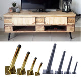 Iron Sofa Legs Replacement Slanted Feet Black 30cm