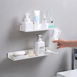 Damage-Free Floating Wall Mount Shelf for Home Organizer Office Speaker White M