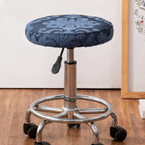 Stool Cover Round Bar Cafe Stool Seat Protector Stool Seat Cushion Gray Blue