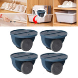Maxbell 4Pc Small Furniture Replacement Casters Two-way Wheels Roller Dark Blue