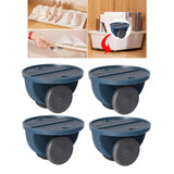 Maxbell 4Pc Small Furniture Replacement Casters Two-way Wheels Roller Dark Blue