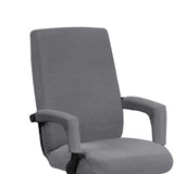 Home Office Computer Chair Full Stretchable Rotate Chair Seat Cover Gray XL