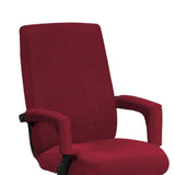 Home Office Computer Chair Full Stretchable Rotate Chair Seat Cover Wine L