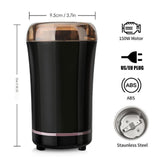 Maxbell Small Electric Coffee Grinder One-button Operation Easy to Clean Black