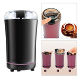 Maxbell Small Electric Coffee Grinder One-button Operation Easy to Clean Black