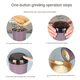 Maxbell Electric Coffee Grinder Kitchen Herbs Grains Pepper Grinder Purple