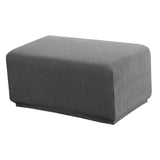Ottoman Cover Footstool Slipcover Footrest Stool Sofa Protector Gray L