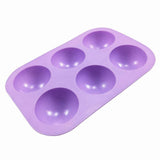 Maxbell  Set of 2 6 Hole Silicone Mold for Cookie Jelly Soap Stick Bread Baking Tools