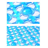 Non Slip Bath Mat for Bathroom Pebble Frosted Anti-Mould Shower Mat Blue