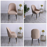 1pc Wing Back Dining Chair Cover Reusable Protector Seat Covers for Decor khaki