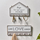 Maxbell  Wooden Wall Sign Decor with Hooks Decorative Hooks Wall Mounted 7 Hooks