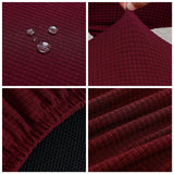 Office Computer Chair Stretchable Rotating Chair Seat Covers Wine Red