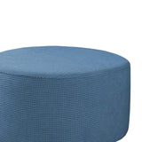 Ottoman Slipcovers Round Ottoman Footstool Cover Removable Blue