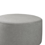 Ottoman Slipcovers Round Ottoman Footstool Cover Removable Gray