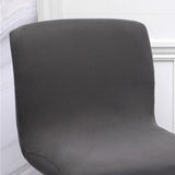 Stretch Stool Chair Cover Soft Kitchen Resturant Dining Chair Seat Covers dark gray