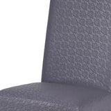 1pc Elastic Solid PU Leather Chair Cover Wedding Restaurant Chair Slipcover gray