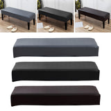 PU Dining Bench Cover Bedroom Long Seat Slipcover Elegant Furniture Gray