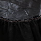 PU Dining Bench Cover Bedroom Long Seat Slipcover Elegant Furniture Black