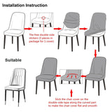 High Stretch Fabric Dining Chair Cover High Back Seat Slipcover Beige
