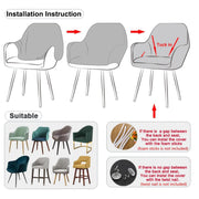 Jacquard Dining Chair Slipcovers Dining Room Chair Protector Gray