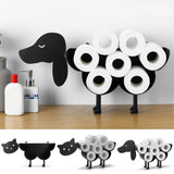 Toilet Paper Holder Free Standing Wall Mount Storage Stand Roll Holders Cat