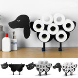 Toilet Paper Holder Free Standing Wall Mount Storage Stand Roll Holders Dog