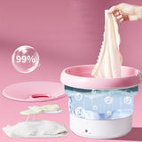 Maxbell Washing Machine Bucket Ozone Sterilization Touch Control Washing Pink