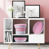 Maxbell Washing Machine Bucket Ozone Sterilization Touch Control Washing Pink