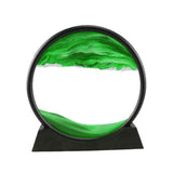 Moving Sands Art Picture 3D Dynamic Deep Sea Sand-scape 7in Green