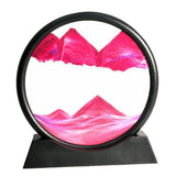 Moving Sands Art Picture 3D Dynamic Deep Sea Sand-scape 7in Rose Red