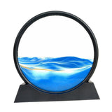 Moving Sands Art Picture 3D Dynamic Deep Sea Sand-scape 12in Blue