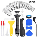 Maxbell 36x Caulking Tool Kit Caulking Nozzle Applicator Finishing Tool for Window