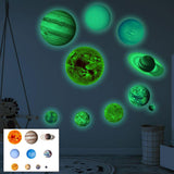 Glow in the Dark Wall Stickers Wall Decals Art 9pcs Planets L