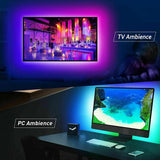 Maxbell DIY 5050 LED Strip Lights with Remote Controller for Room TV Kitchen Desk 2m