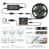 Maxbell DIY 5050 LED Strip Lights with Remote Controller for Room TV Kitchen Desk 2m