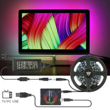 Maxbell 1M/2M/3M/4M/5M RGB 5050 LED Strip Lights Color Changing Tape Light for TV 2m