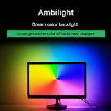 Maxbell 1M/2M/3M/4M/5M RGB 5050 LED Strip Lights Color Changing Tape Light for TV 2m