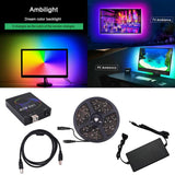Maxbell 1M/2M/3M/4M/5M RGB 5050 LED Strip Lights Color Changing Tape Light for TV 2m