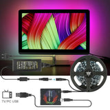 Maxbell 1M/2M/3M/4M/5M RGB 5050 LED Strip Lights Color Changing Tape Light for TV 4m