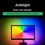 Maxbell 1M/2M/3M/4M/5M RGB 5050 LED Strip Lights Color Changing Tape Light for TV 4m