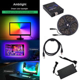 Maxbell 1M/2M/3M/4M/5M RGB 5050 LED Strip Lights Color Changing Tape Light for TV 5m