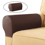 1Pairs Stretch Sofa Armchair Armrest Covers Furniture Protector Wine Red