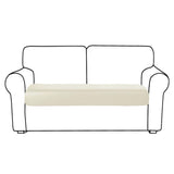 PU-Leather Stretch Sofa Seat Cushion Cover Slipcover 2 Seater