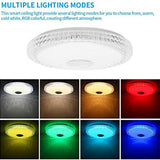 Maxbell Ceiling Light Bluetooth Music Speaker Dimmable Color Changing Lamp 36W 110V