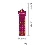 Maxbell Ramadan Countdown Calendar Eid Mubarak Advent Calendar Style A Wine Red
