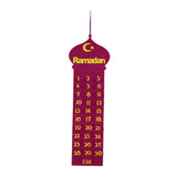 Maxbell Ramadan Countdown Calendar Eid Mubarak Advent Calendar Style A Wine Red